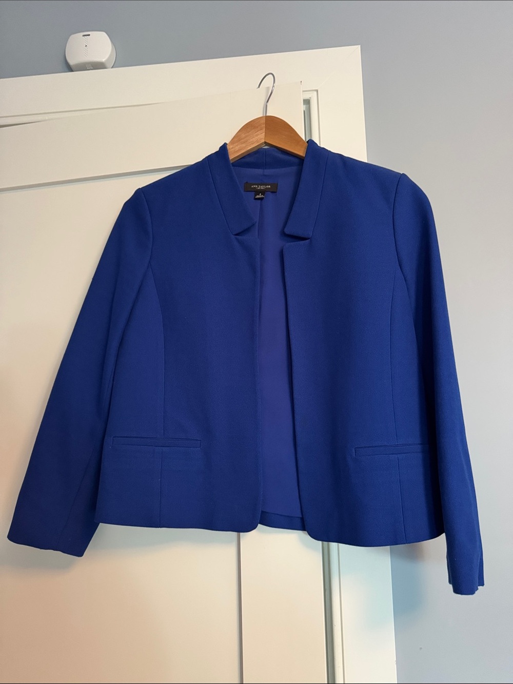 Ann Taylor Royal Blue Collarless Open Blazer